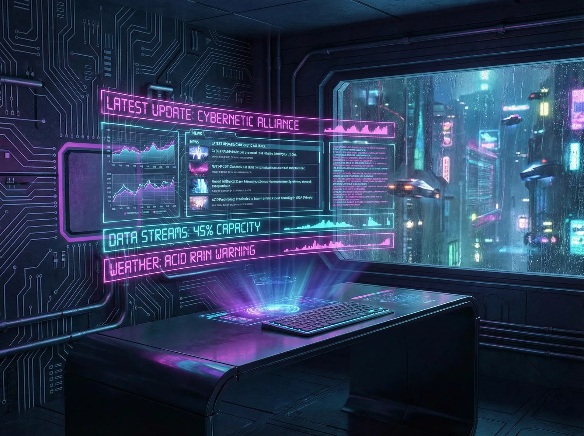 开元棋牌赛博棋闻霓虹都市信息终端